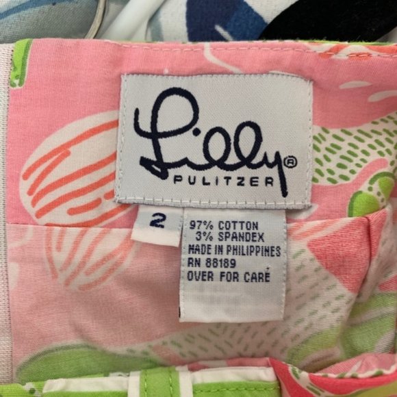 Vintage Lilly Pulitzer Pink Skort Fruit Print 2 - Picture 6 of 7